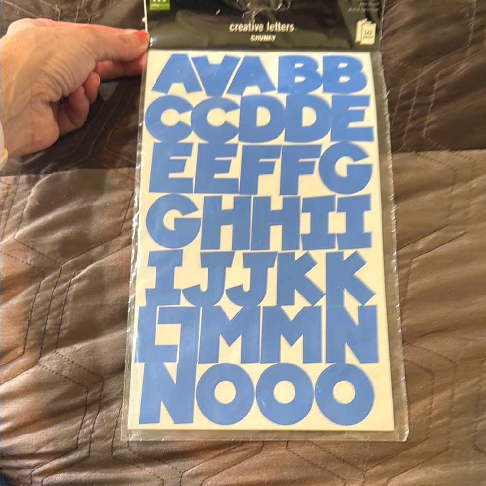 Blue Alphabet Stickers Bold Design